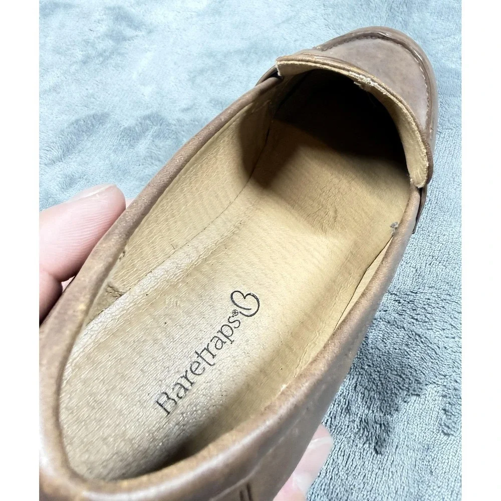 Baretraps Shoes Womens Size‎ 8 Brown Oliva Loafer Slip On Comfort Workwear